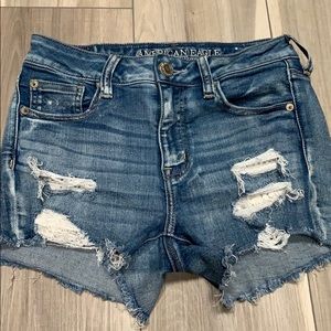 American eagle jean shorts (hi-rise shorties)